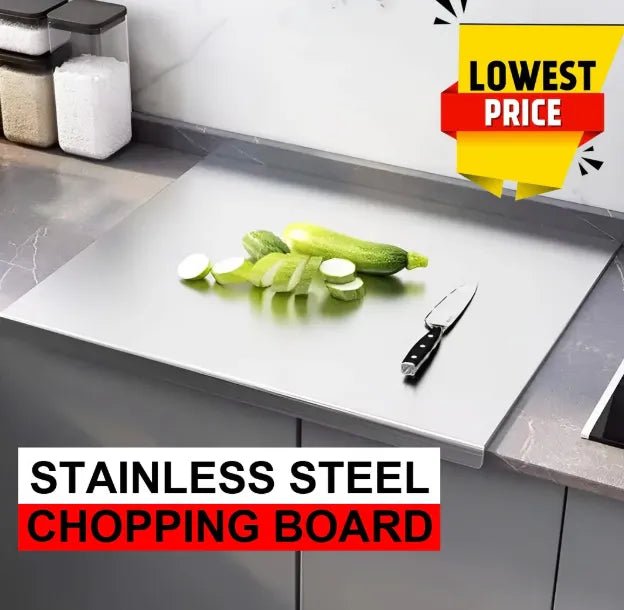 All-in-One Anti-Bacterial, Non-Slip, Stainless Steel Chopping Board