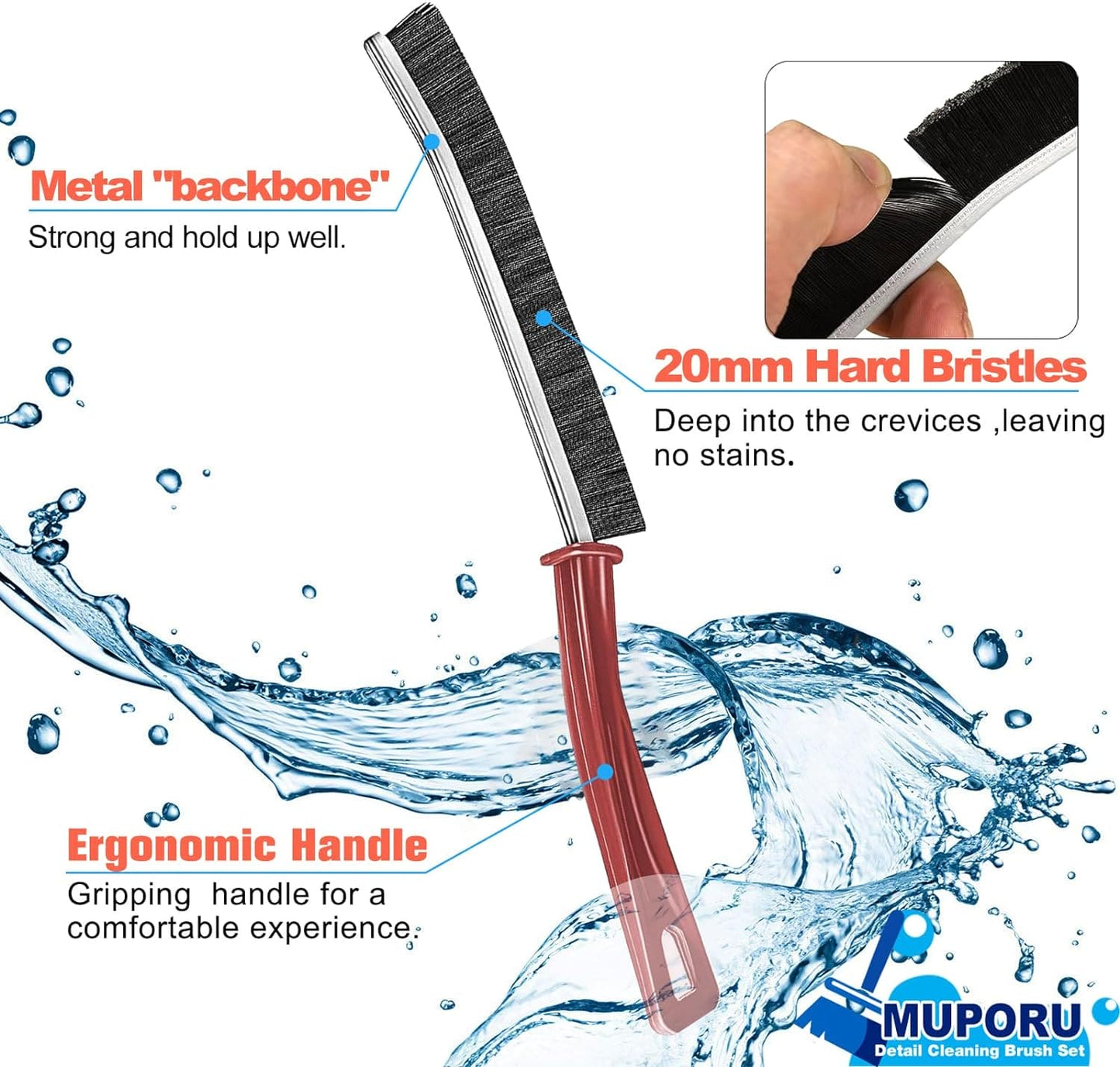 Hard Bristled Crevice Cleaning Brush - BUY 1 GET 1 FREE