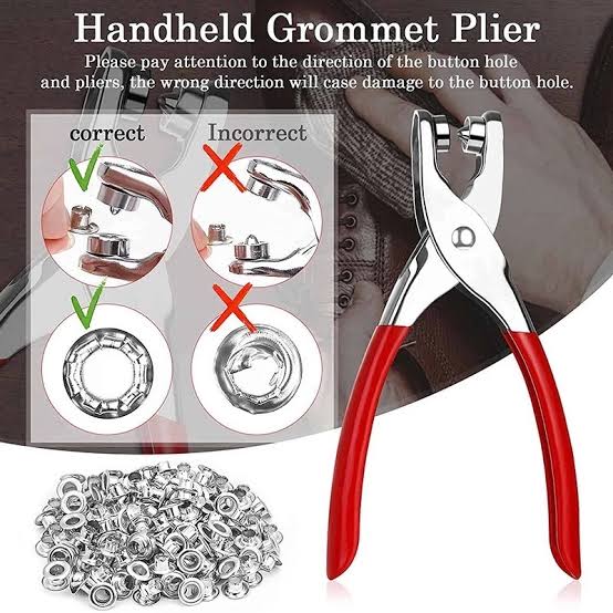 Metal Snap Button Set With Hand Press Plier