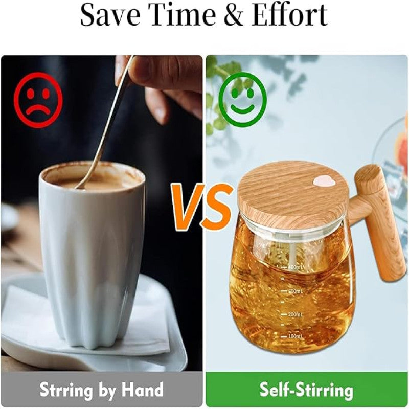 Self Stirring Mug 400ml, Electric Auto Mixing Cup