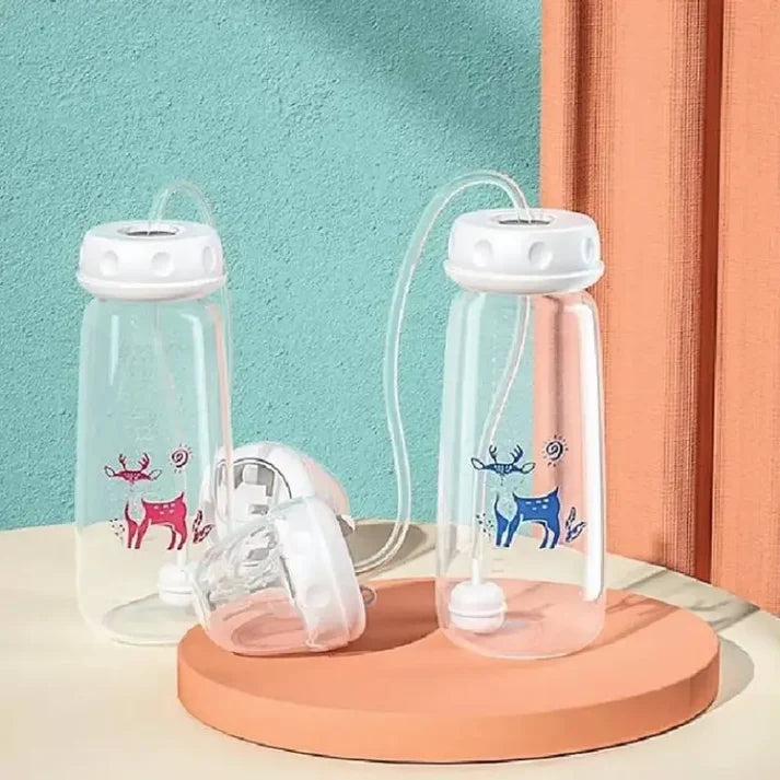 Handsfree Baby Feeding Bottle 240ml With Silicone Tube & Nipple | BPA-Free
