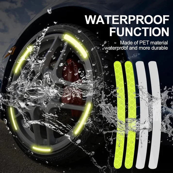Car & Bike Wheel Hub Reflective Luminous Stickers