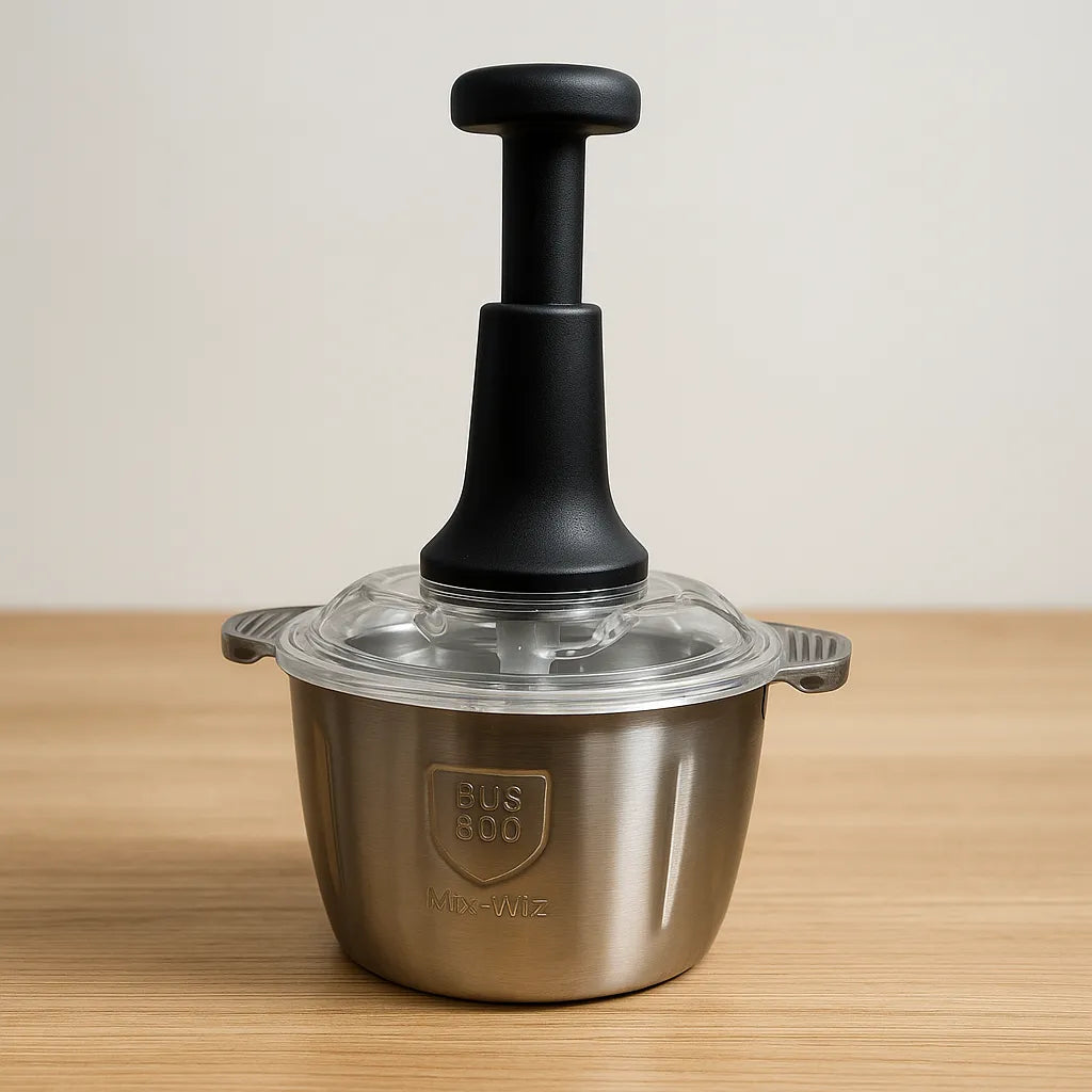 2L Manual Food Chopper – Stainless Steel Vegetable Cutter
