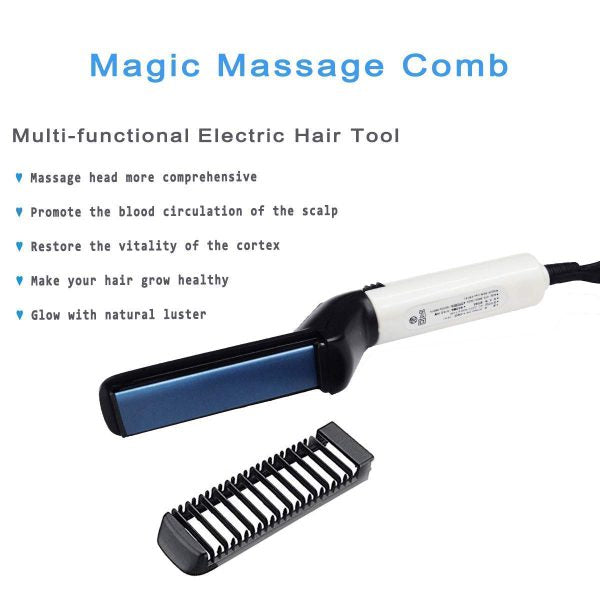 Multifunctional Hair & Beard Comb Brush Straightener