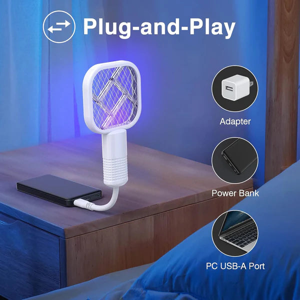 USB Portable Mini Mosquito Racket With UV Light