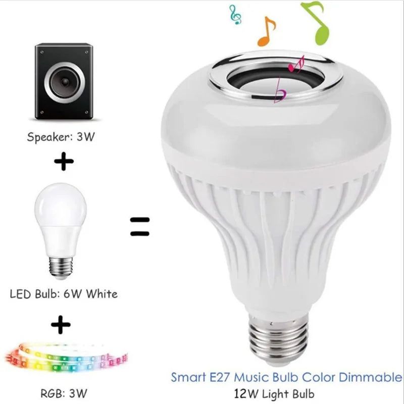 Smart LED Light Bulb With Bluetooth Speakers