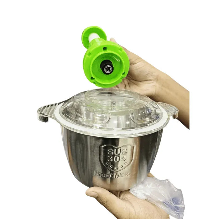 2L Manual Food Chopper – Stainless Steel Vegetable Cutter