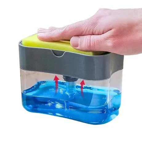 Kitchen Soap Pump Dispenser with Sponge Holder