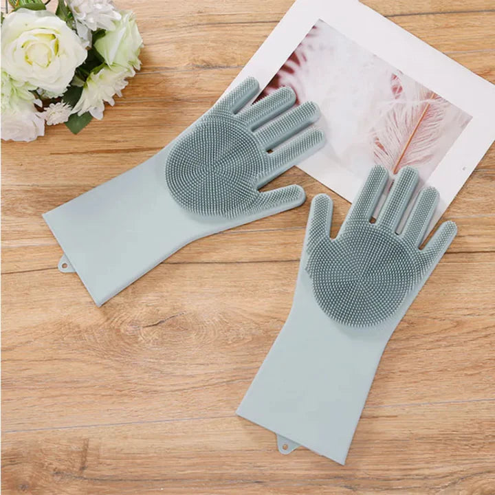 Silicone Dishwashing Full Finger Gloves