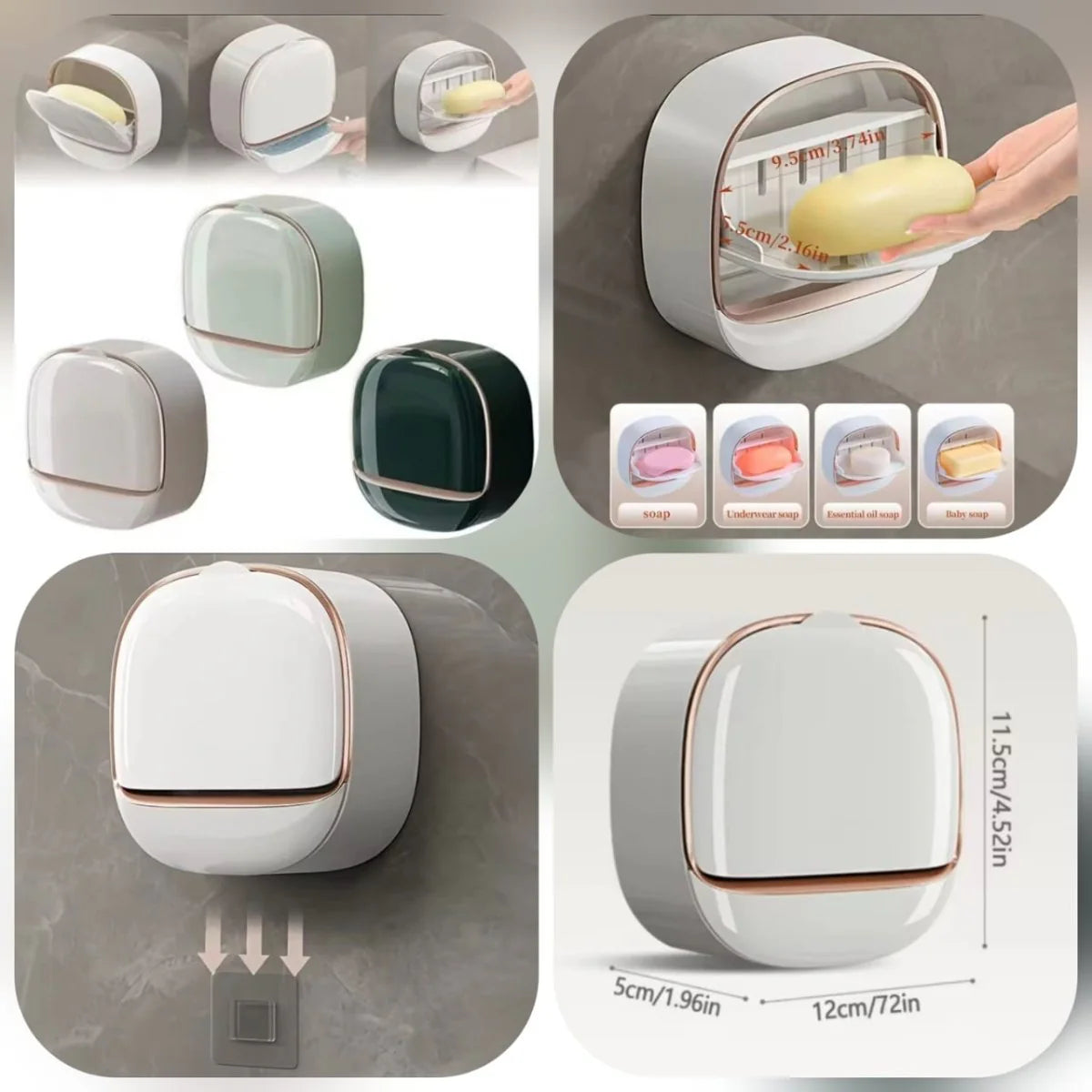 Luxury Soap Holder With Drain Tray (Random Colors)