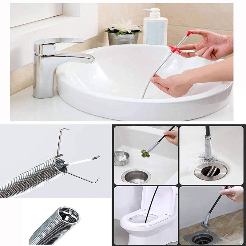 Flexible Drain Pipe Cleaning Tool with Claw Grabber