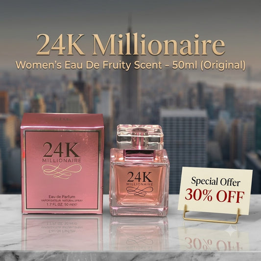 24K Millionaire Perfume Women's Eau de Fruity Scent 50ml