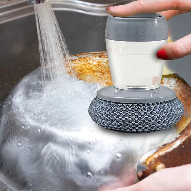 Buy 1 Get 1 FREE | Kitchen Dish Scrubber with Soap Dispenser | 2 Pcs